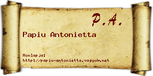 Papiu Antonietta névjegykártya